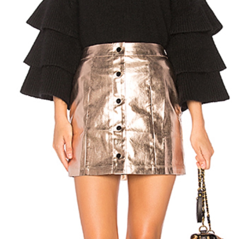 Metallic Mini Skirt